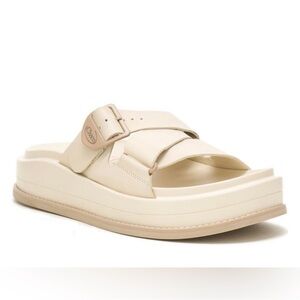 Chaco  Townes leather Slide Midform JCH109394 Slip On Sandals in Angora 8